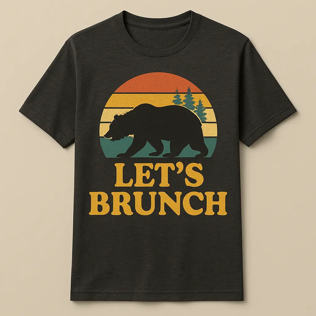 Brunch Bear Unisex Softstyle T-Shirt | Fun Weekend Vibes, Perfect Gift, Cozy Casual Wear, Nature Lover Tee, Summer Apparel